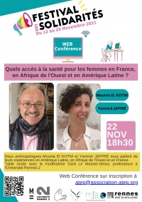 Festival des solidarités : Quels accès à la santé pour les femmes en France, en Afrique de l&#039;Ouest et en Amérique latine ?